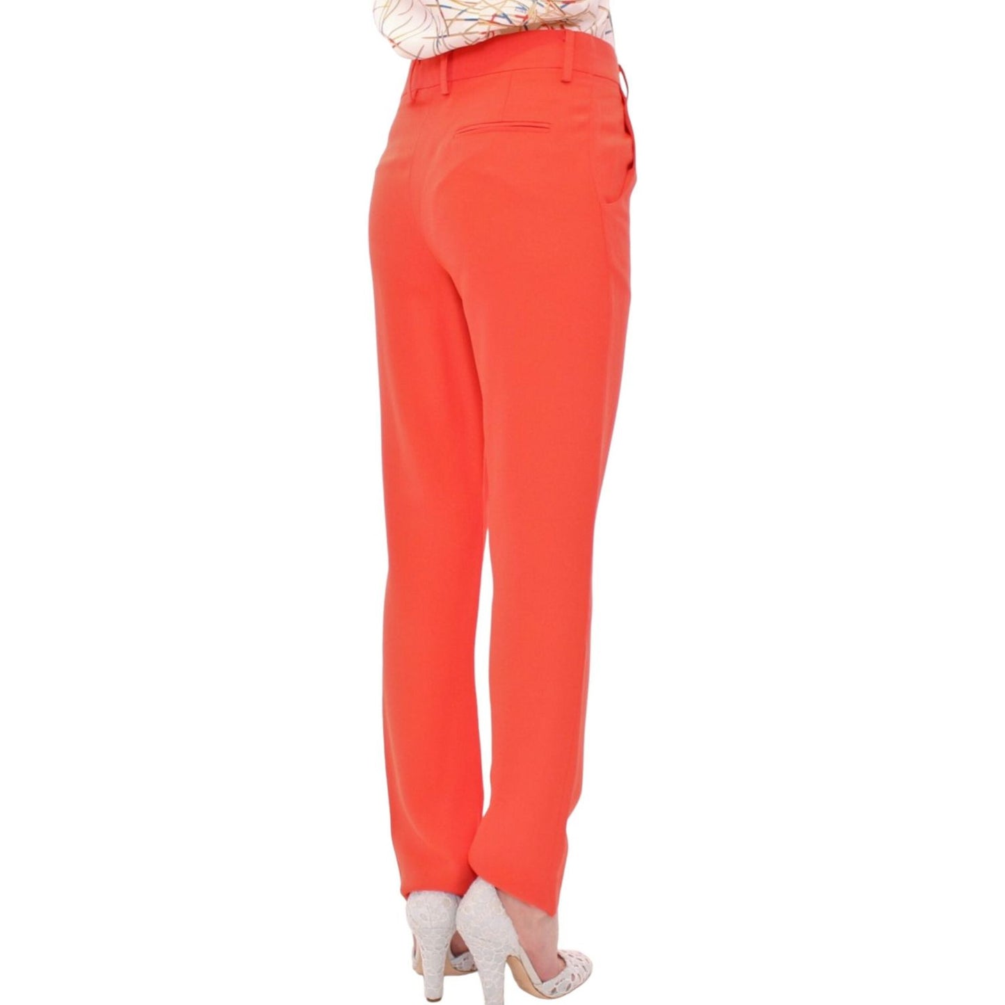 CO|TE Chic Orange Boyfriend Pants - Italian Crafted orange-boyfriend-stretch-pants