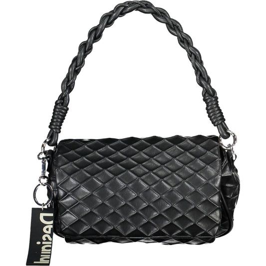 Chic Black Expandable Shoulder Bag