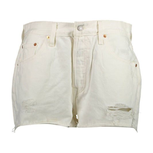 Levi's Chic White Denim Shorts with Classic Appeal Levi's