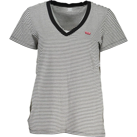 Sleek V-Neck Tee with Classic Logo