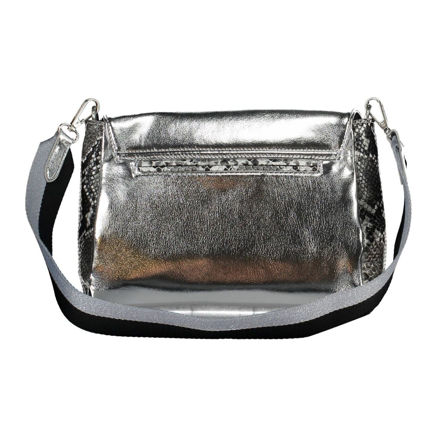 Desigual Elegant Silver Polyurethane Handbag Desigual