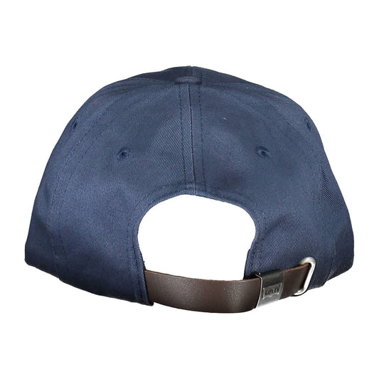 Chic Blue Cotton Visor Cap