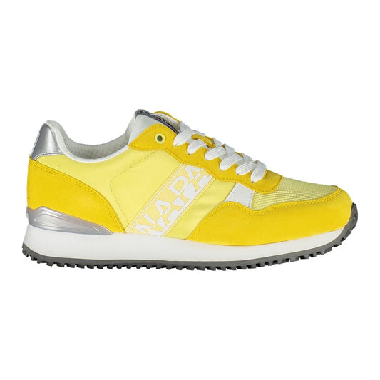 Vibrant Yellow Lace-up Sneakers