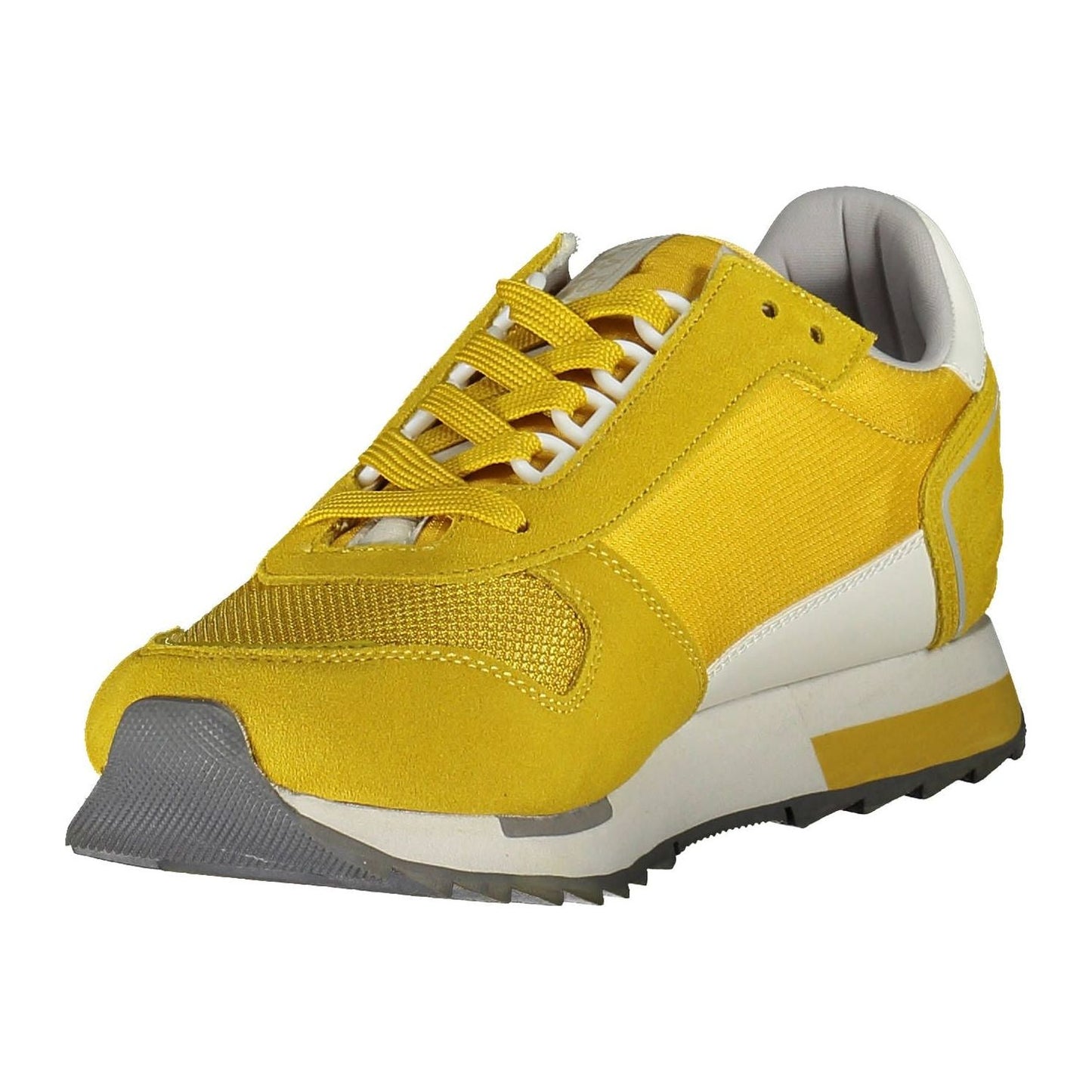 Sleek Yellow Lace-Up Sport Sneakers