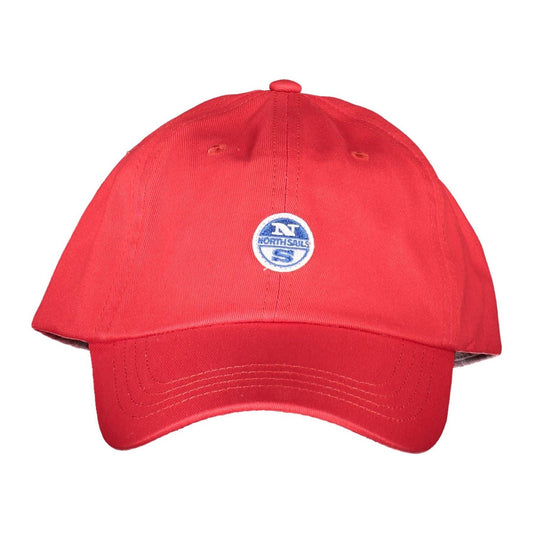 North Sails Elegant Red Cotton Cap with Logo Visor North Sails