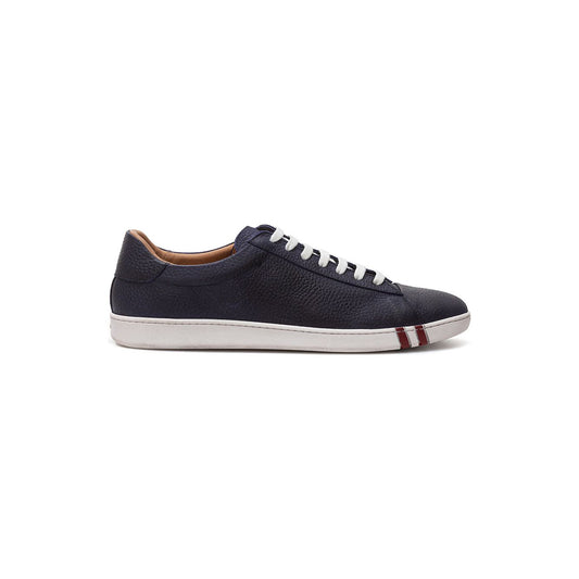 Bally | Elegance in Every Step: Blue Leather Sneakers| McRichard Designer Brands   