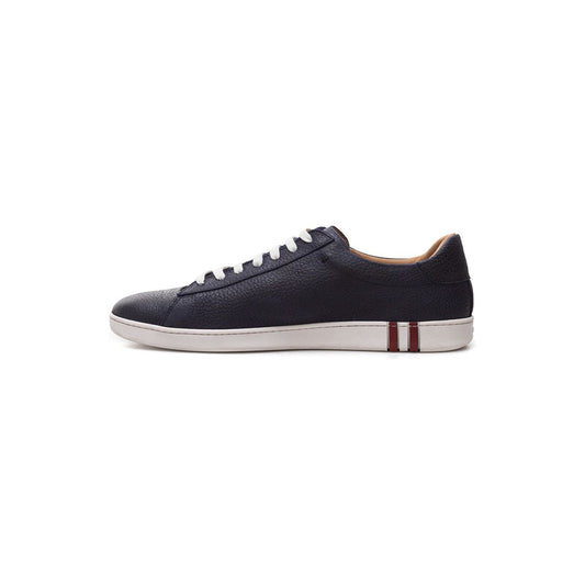 Bally | Elegance in Every Step: Blue Leather Sneakers| McRichard Designer Brands   