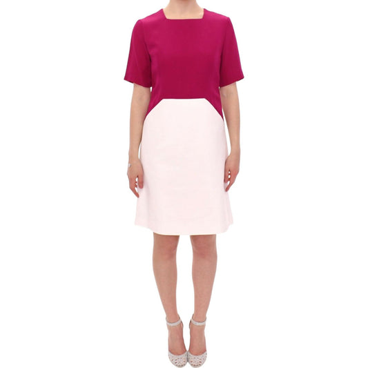 CO|TE | Chic White and Pink Shift Robot Dress| McRichard Designer Brands   