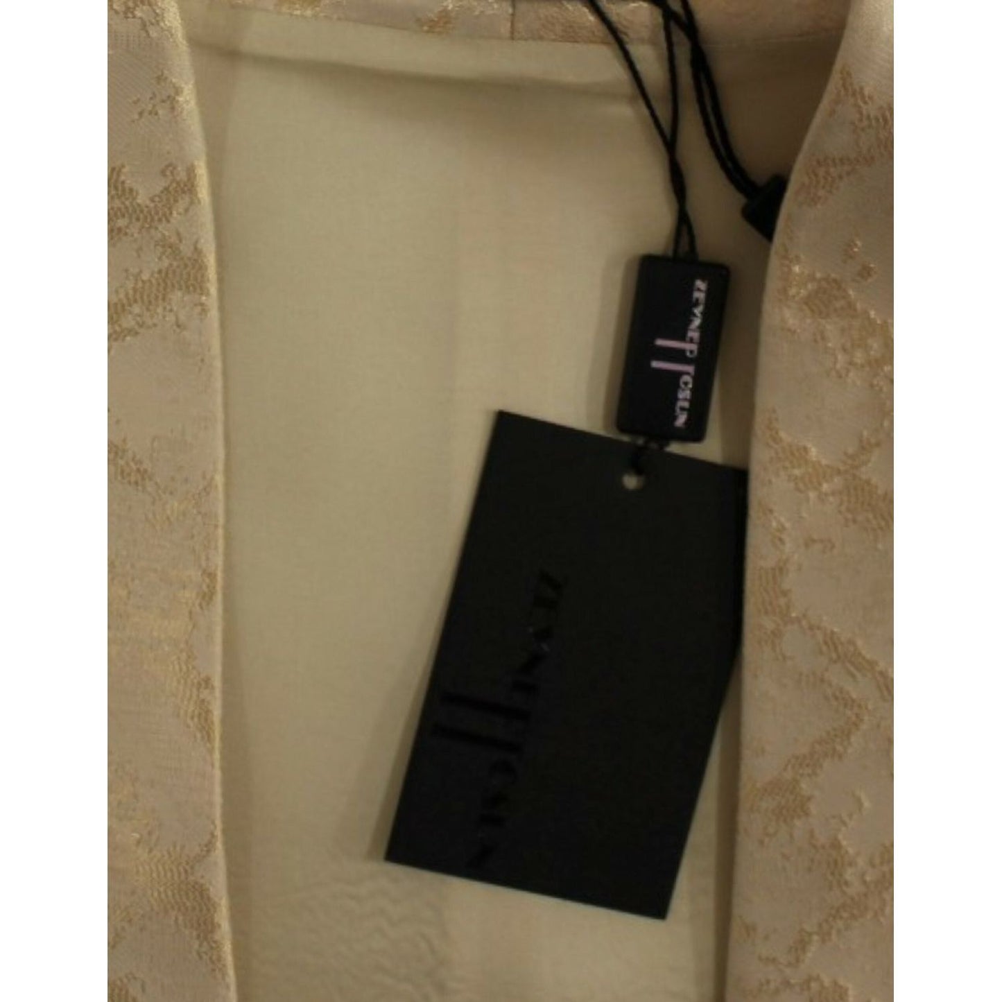 Zeyneptosun Exclusive Beige Brocade Sleeveless Vest Coats & Jackets beige-brocade-sleeveless-jacket-vest