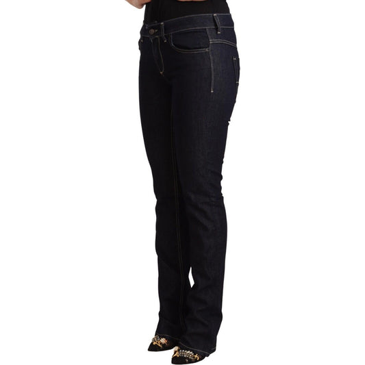 Chic Low Waist Skinny Jeans in Timeless Black