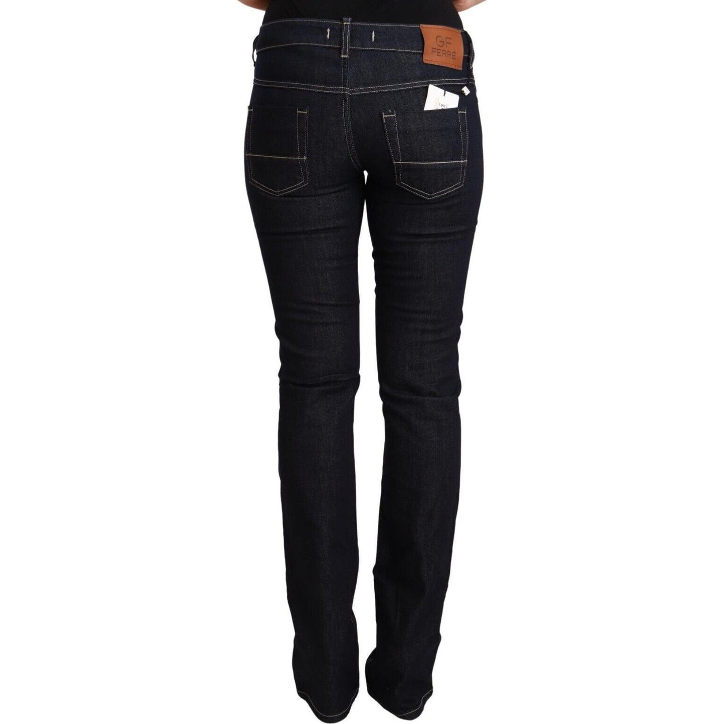 Chic Low Waist Skinny Jeans in Timeless Black