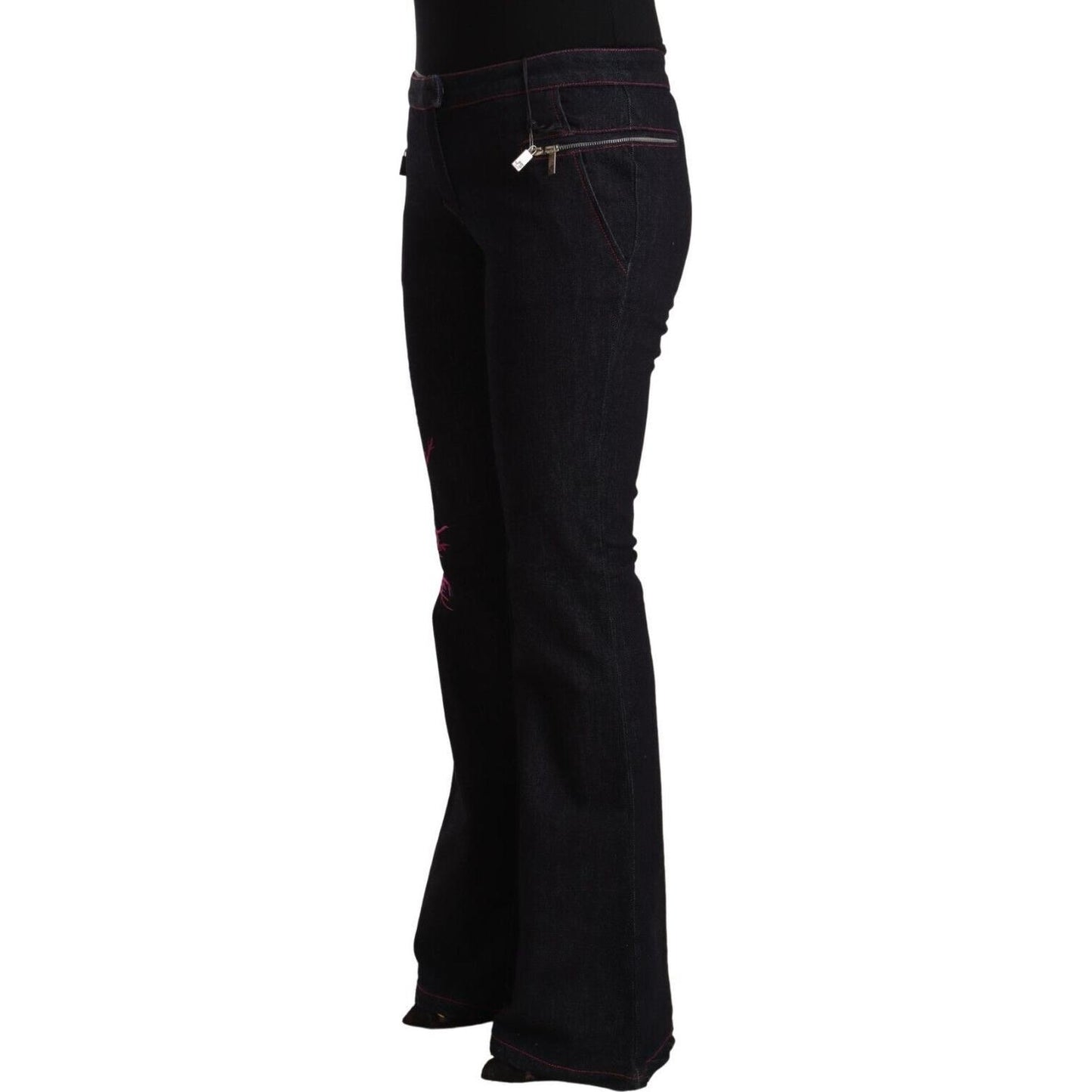 Chic Mid Waist Flared Denim Elegance