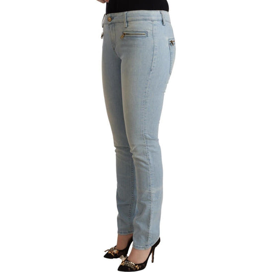 Elegant Slim Fit Cotton Blend Jeans