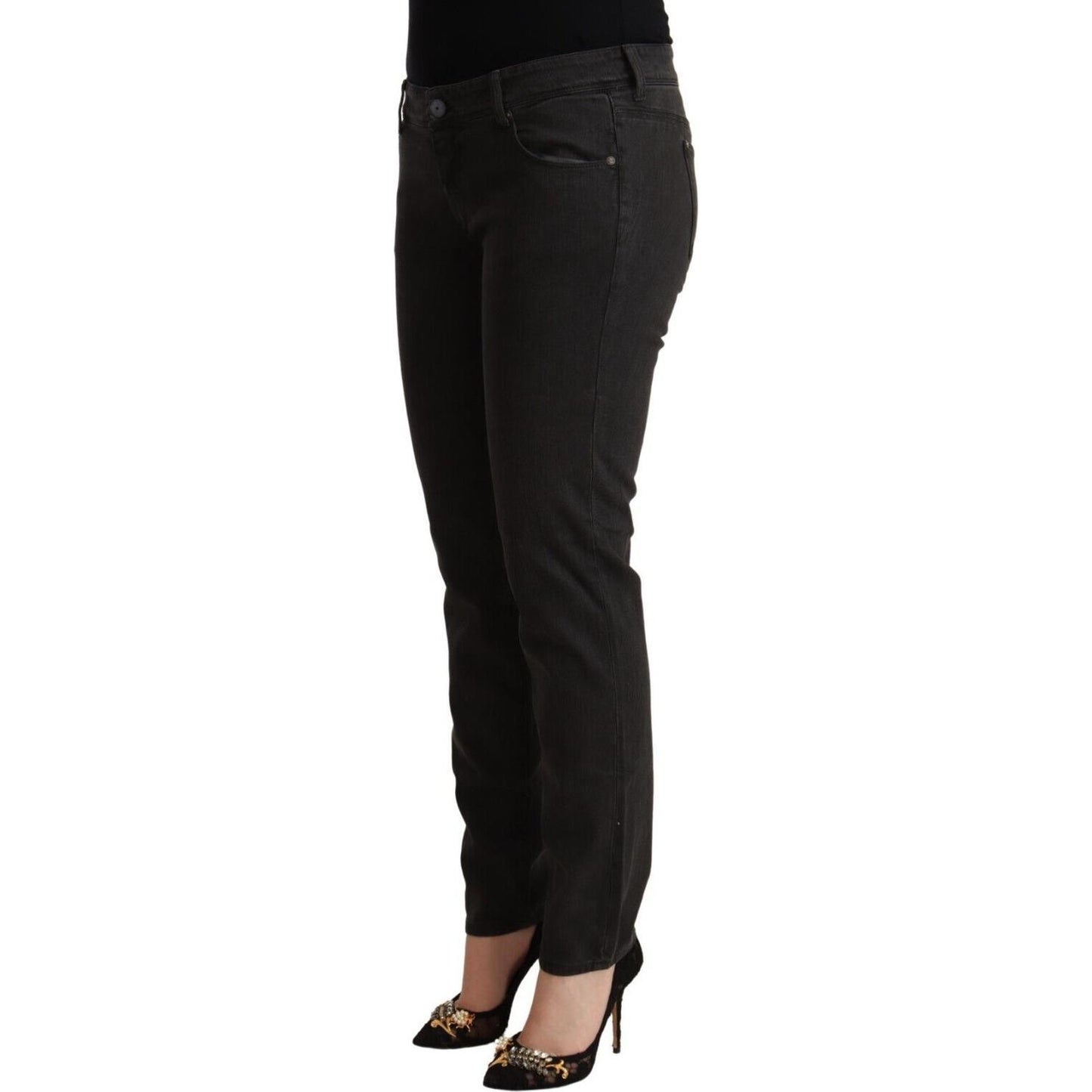 Chic Black Low Waist Skinny Denim