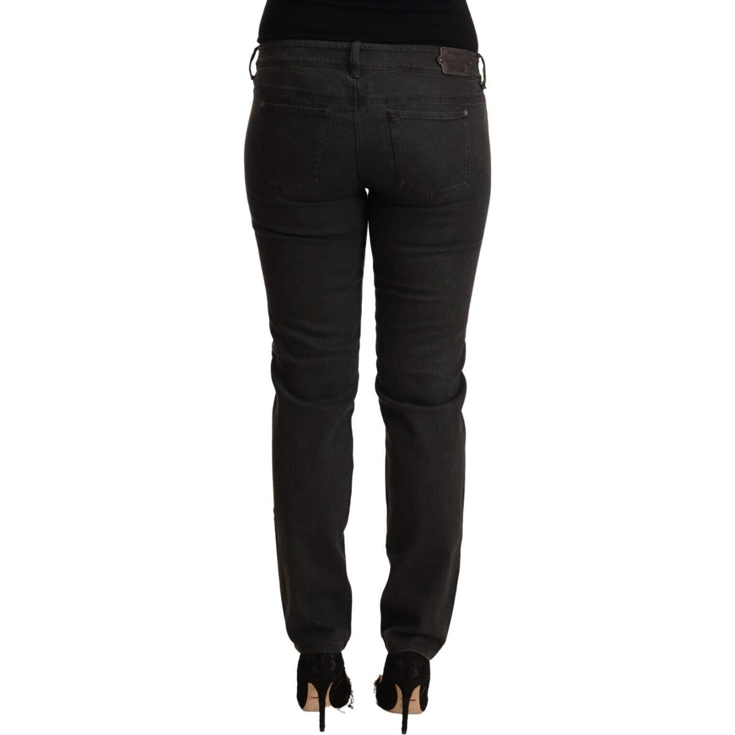 Chic Black Low Waist Skinny Denim