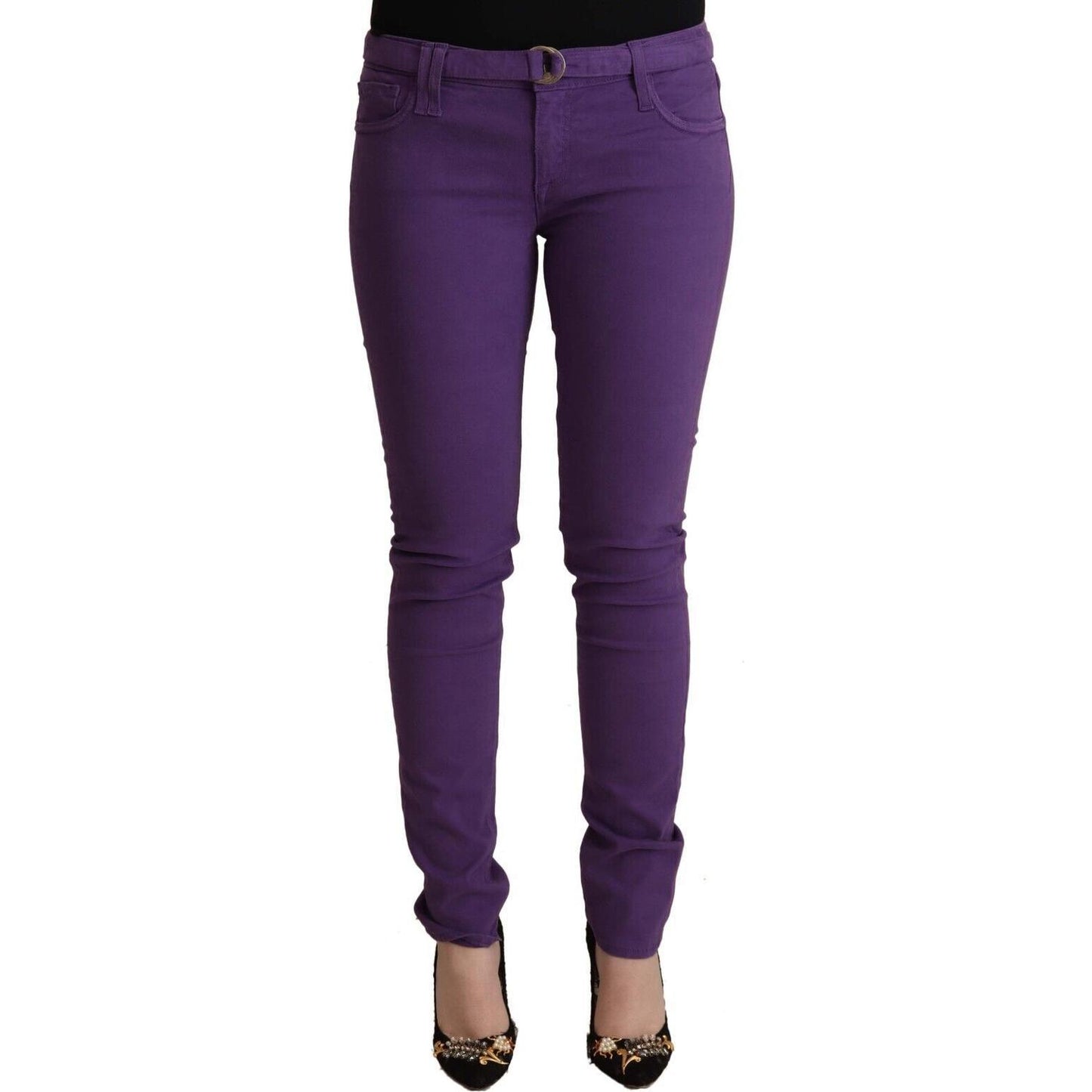 Chic Purple Low Waist Skinny Jeans