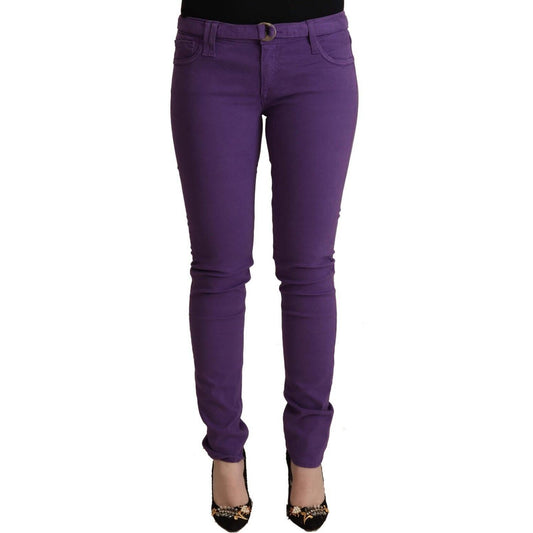 Chic Purple Low Waist Skinny Jeans