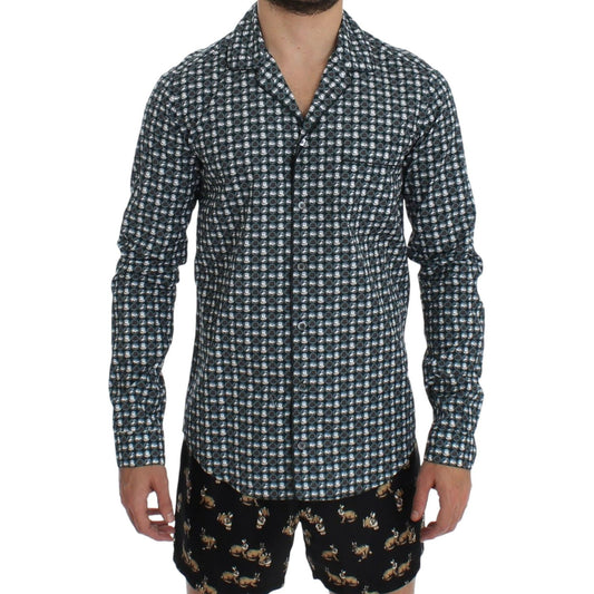 Dolce & Gabbana | Elegant Green Pajama Nightshirt| McRichard Designer Brands   