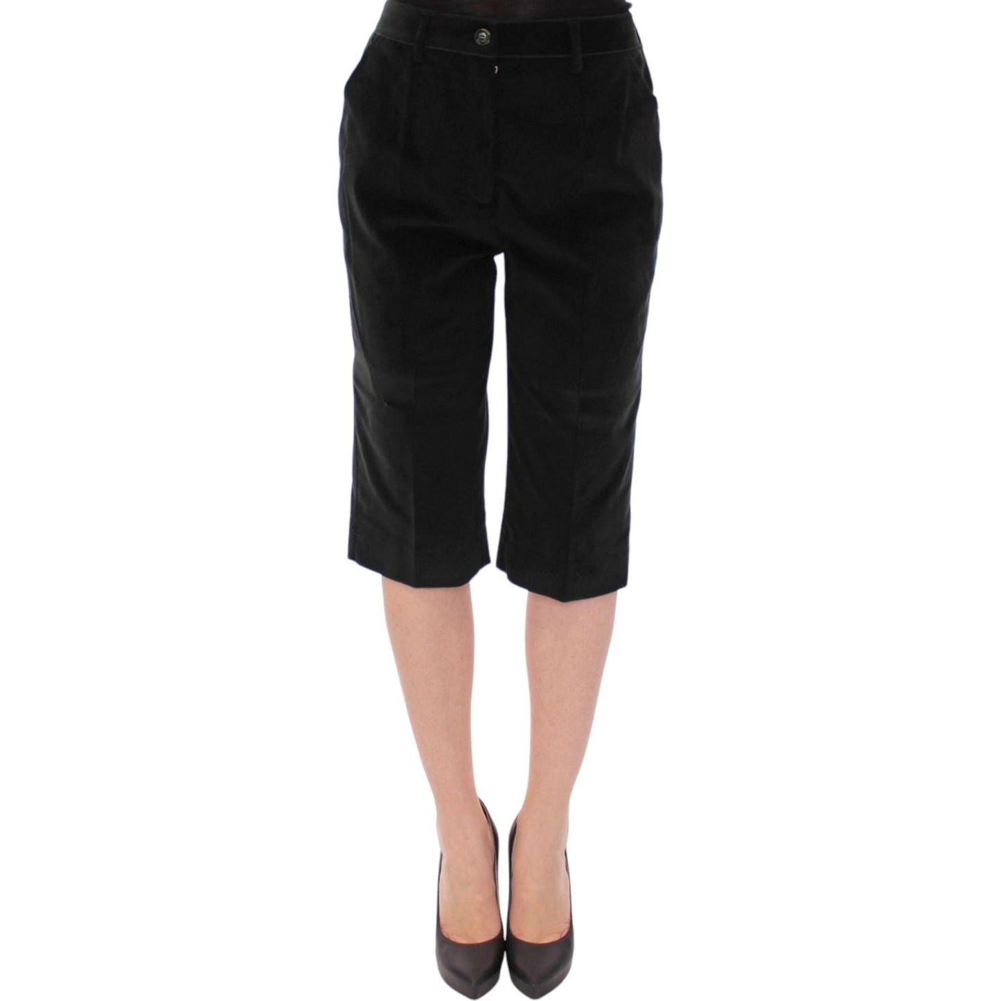 Dolce & Gabbana Elegant Designer Black Shorts black-cotton-shorts-pants