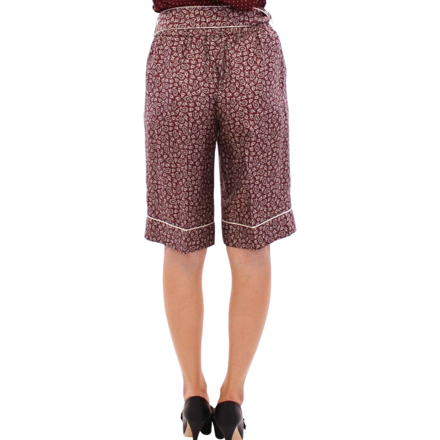 Dolce & Gabbana Chic Silk Pajama Shorts red-pajama-silk-shorts