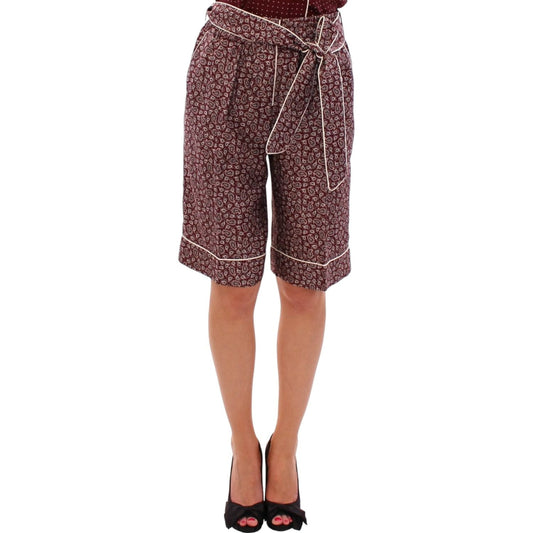 Dolce & Gabbana Chic Silk Pajama Shorts red-pajama-silk-shorts
