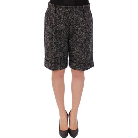 Dolce & Gabbana Elegant Gray Alpaca Blend Shorts gray-wool-shorts-pants