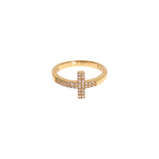 Nialaya | Elegant Gold Plated Sterling Silver CZ Ring| McRichard Designer Brands   