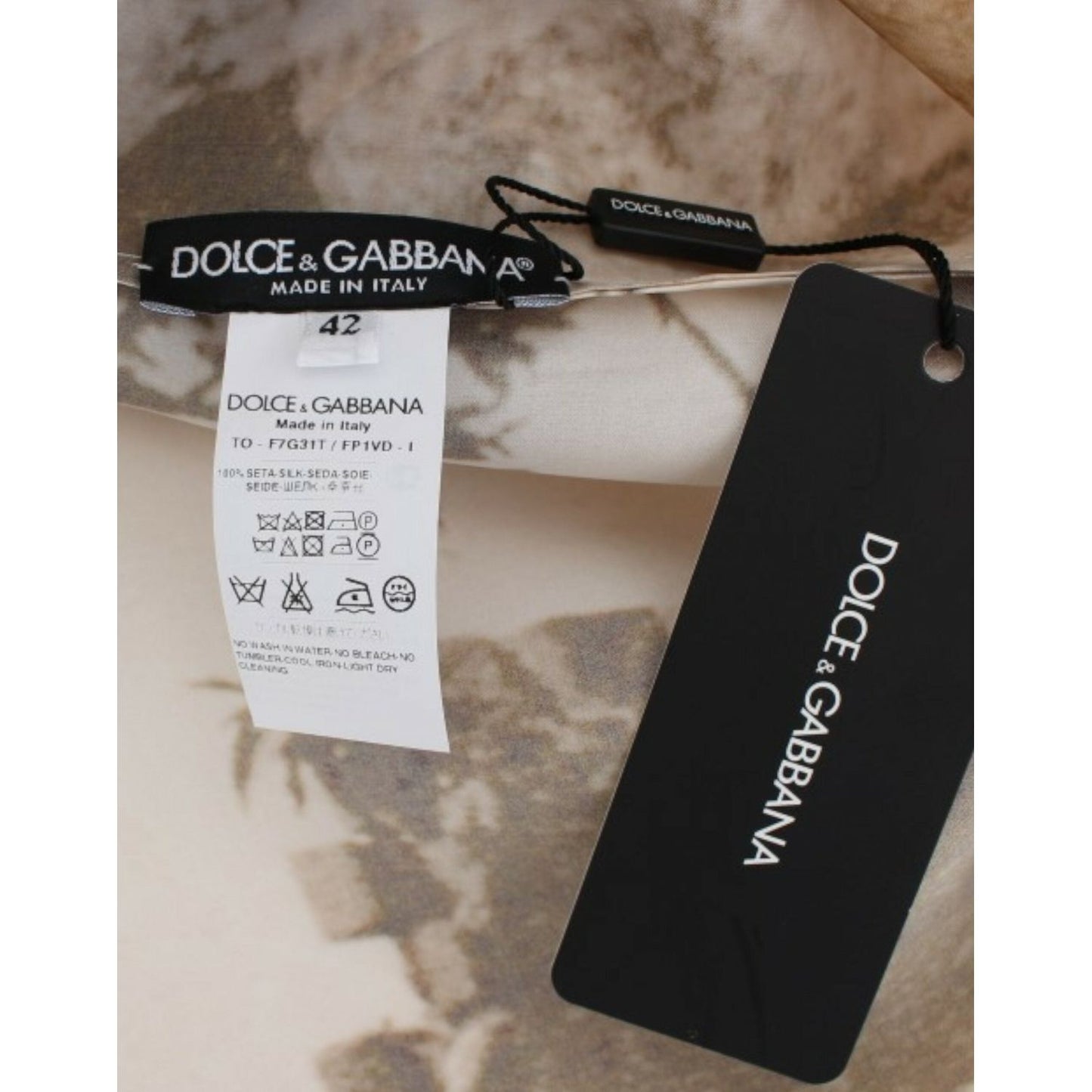 Dolce & Gabbana Enchanted Sicily Taormina Print Silk Blouse brown-taormina-silk-blouse