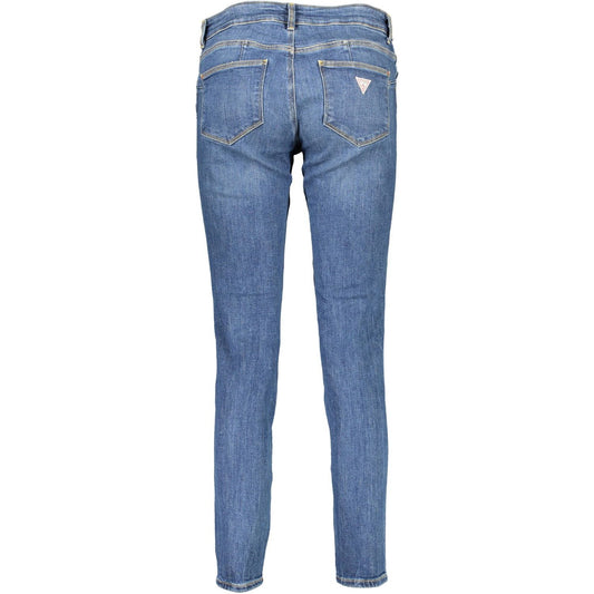 Chic Faded Skinny Jeans with Logo Detail