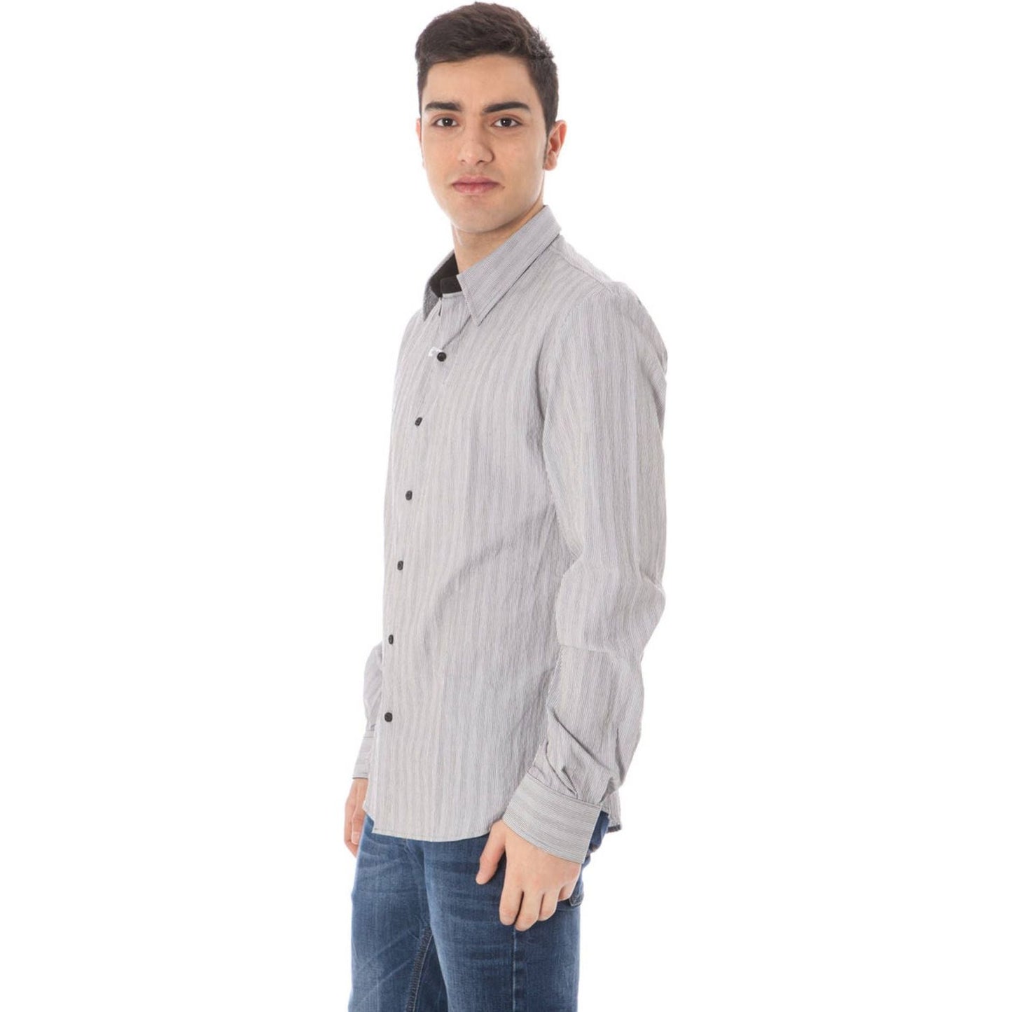 Elegant White Italian Collared Shirt