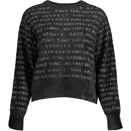 Glamorous Black Long-Sleeved Round Neck Sweater Desigual