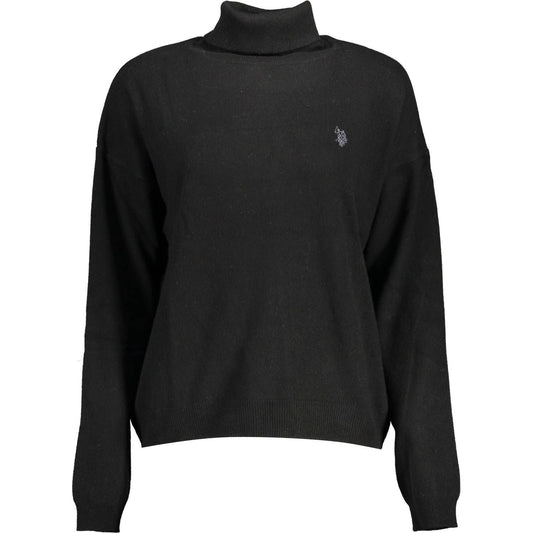 Chic Turtleneck Sweater with Logo Embroidery