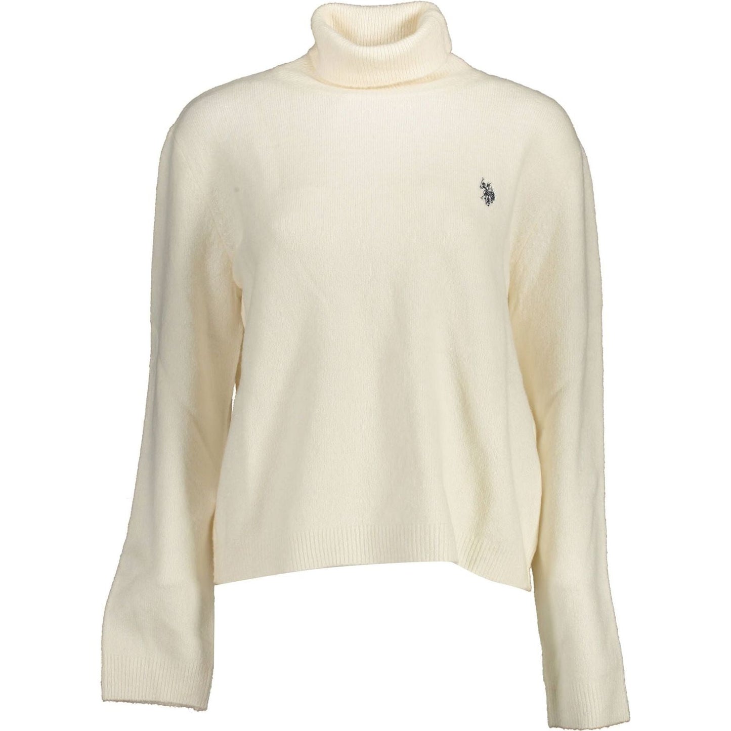 Elegant Turtleneck Sweater with Embroidered Logo