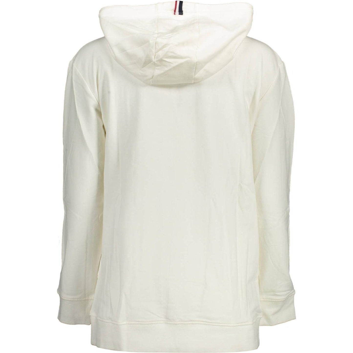 Chic White Hooded Sweatshirt with Embroidery