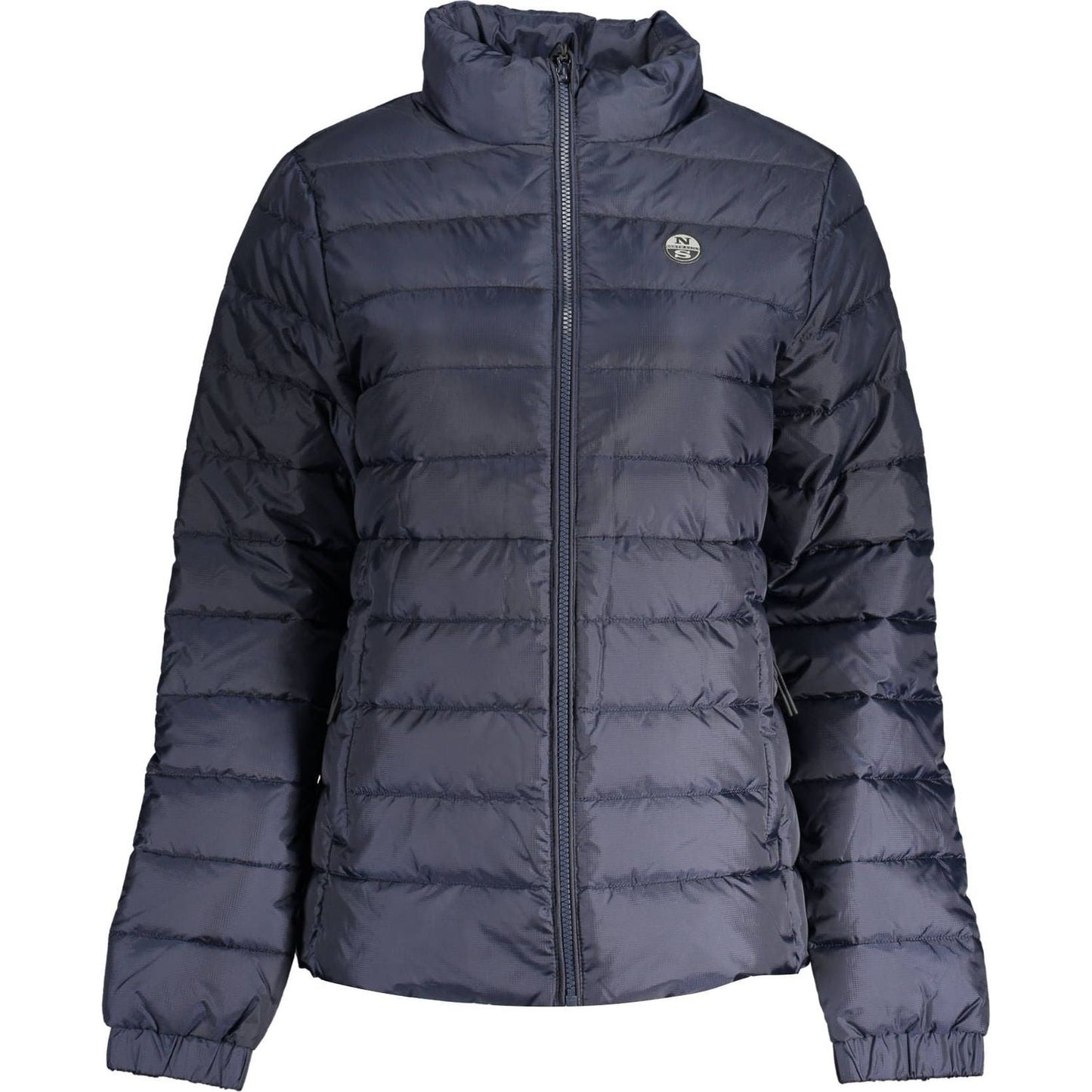 Chic Water-Resistant Blue Jacket with Eco-Conscious Appeal