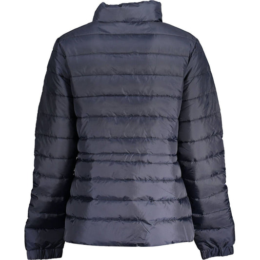 Chic Water-Resistant Blue Jacket with Eco-Conscious Appeal