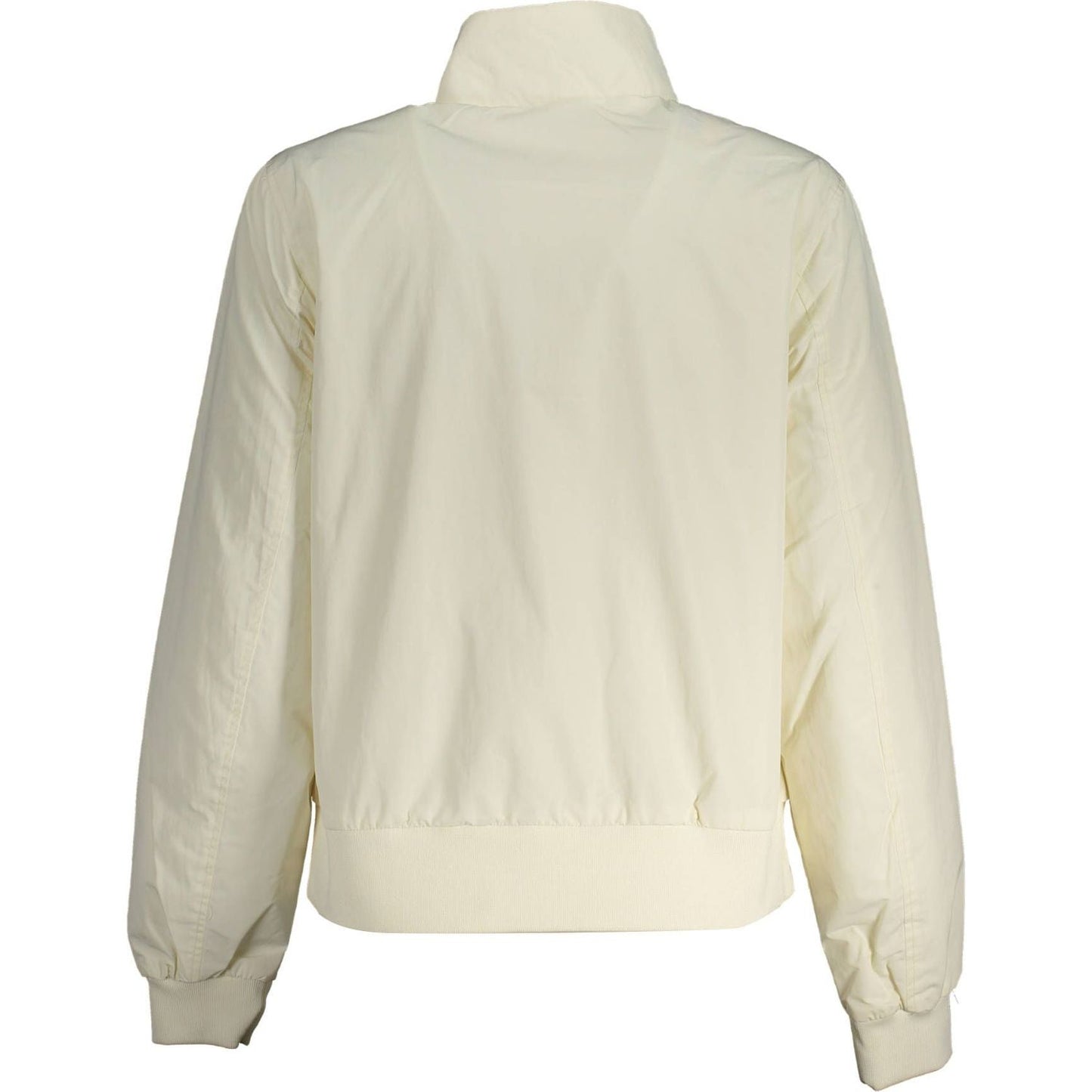 Eco-Conscious White Zip Jacket