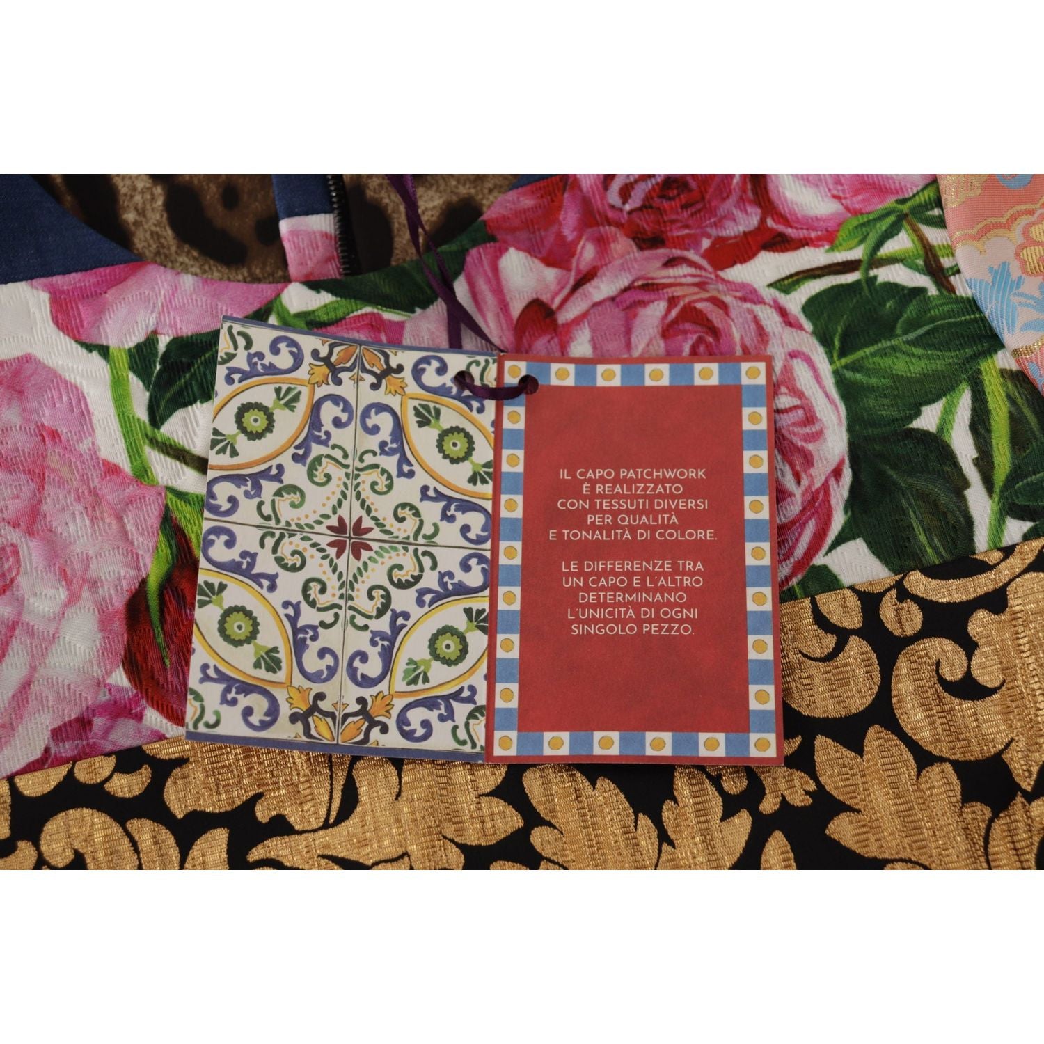 Dolce & Gabbana Multicolor Pachwork Floral Sheath Jaquard Mini Gown Dress