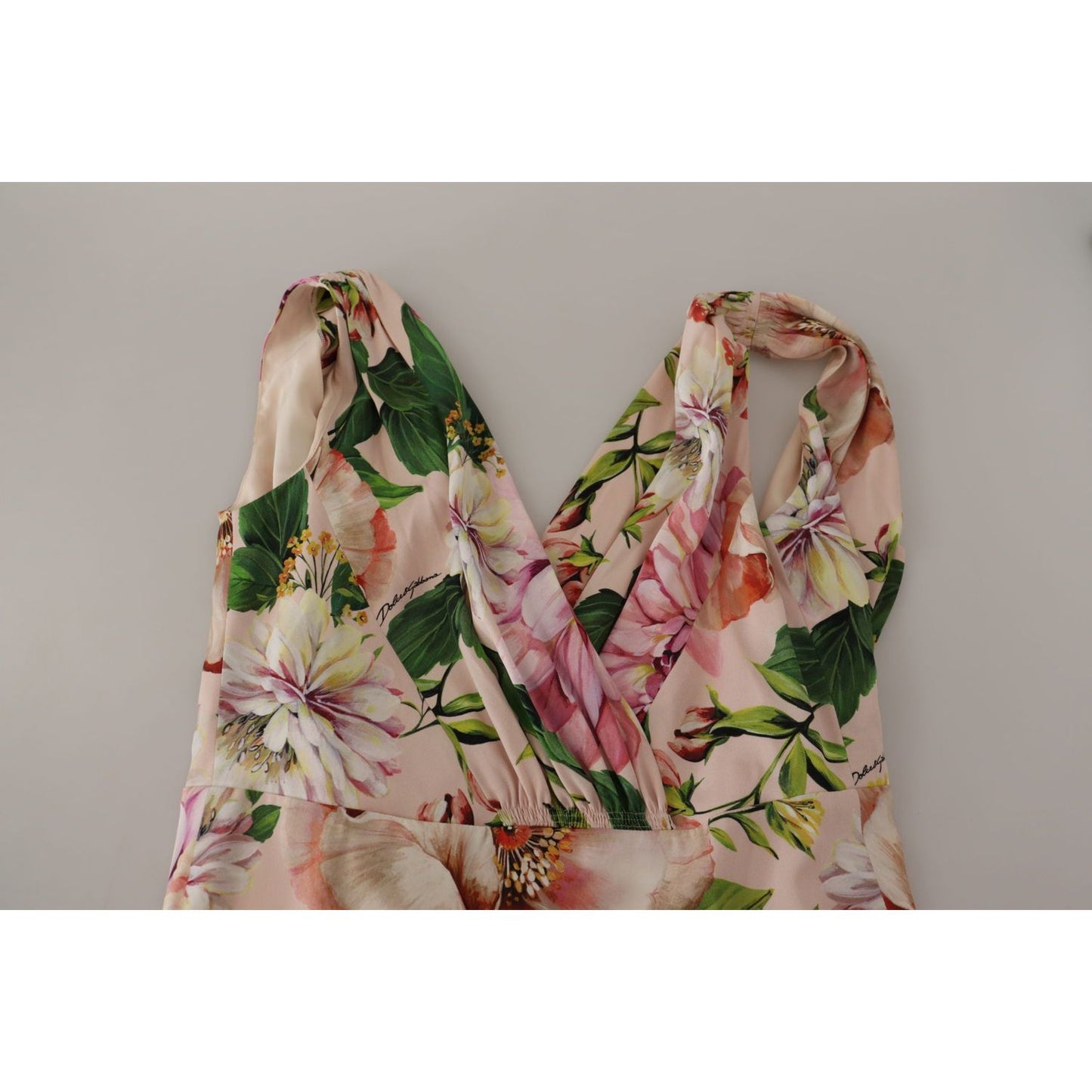 Elegant Floral Silk Wrap Dress