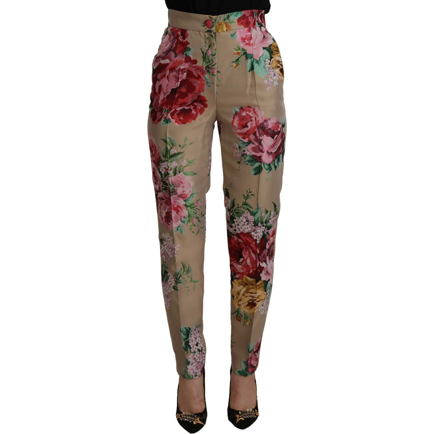 Dolce & Gabbana Floral High-Waist Dress Pants Dolce & Gabbana