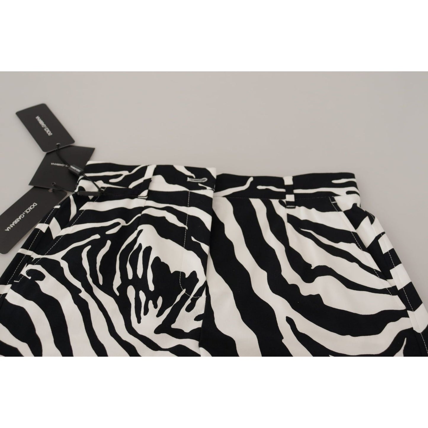 Zebra Print Mid Waist Hot Pants