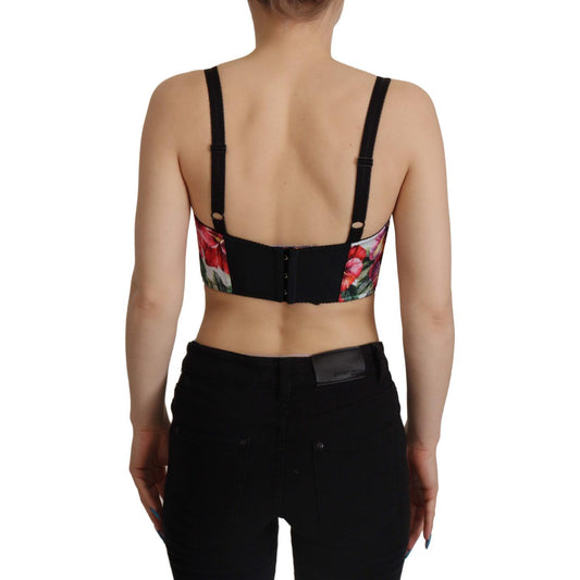 Floral Print Cropped Corset Top