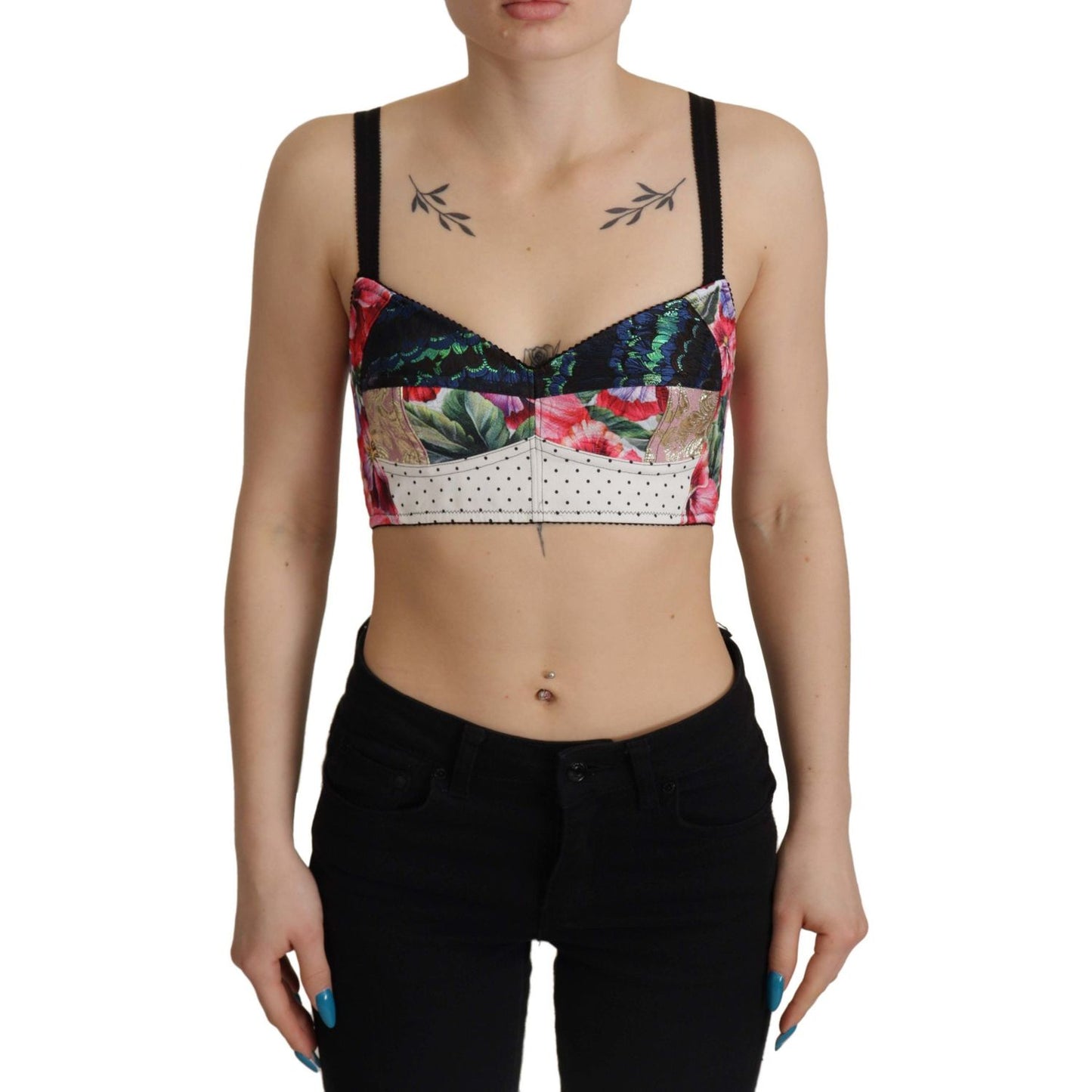 Floral Print Cropped Corset Top