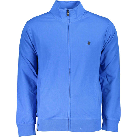 Elevated Casual Blue Zip Sweatshirt