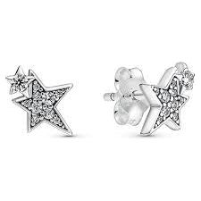 PANDORA JEWELS Mod. SPARKLING ASYMMETRIC STARS DESIGNER FASHION JEWELLERY PANDORA