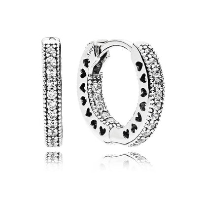 PANDORA Mod. SPARKLING DOUBLE HOOP EARRINGS