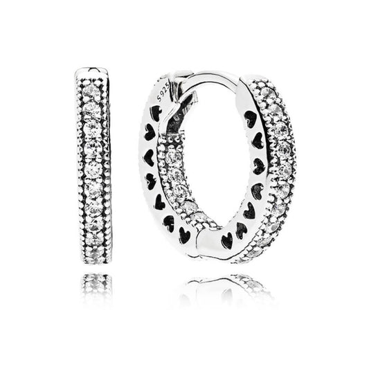 PANDORA Mod. SPARKLING DOUBLE HOOP EARRINGS