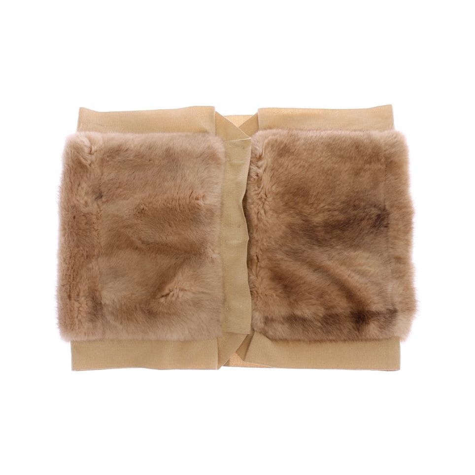 Exclusive Beige MINK Fur Scarf Wrap