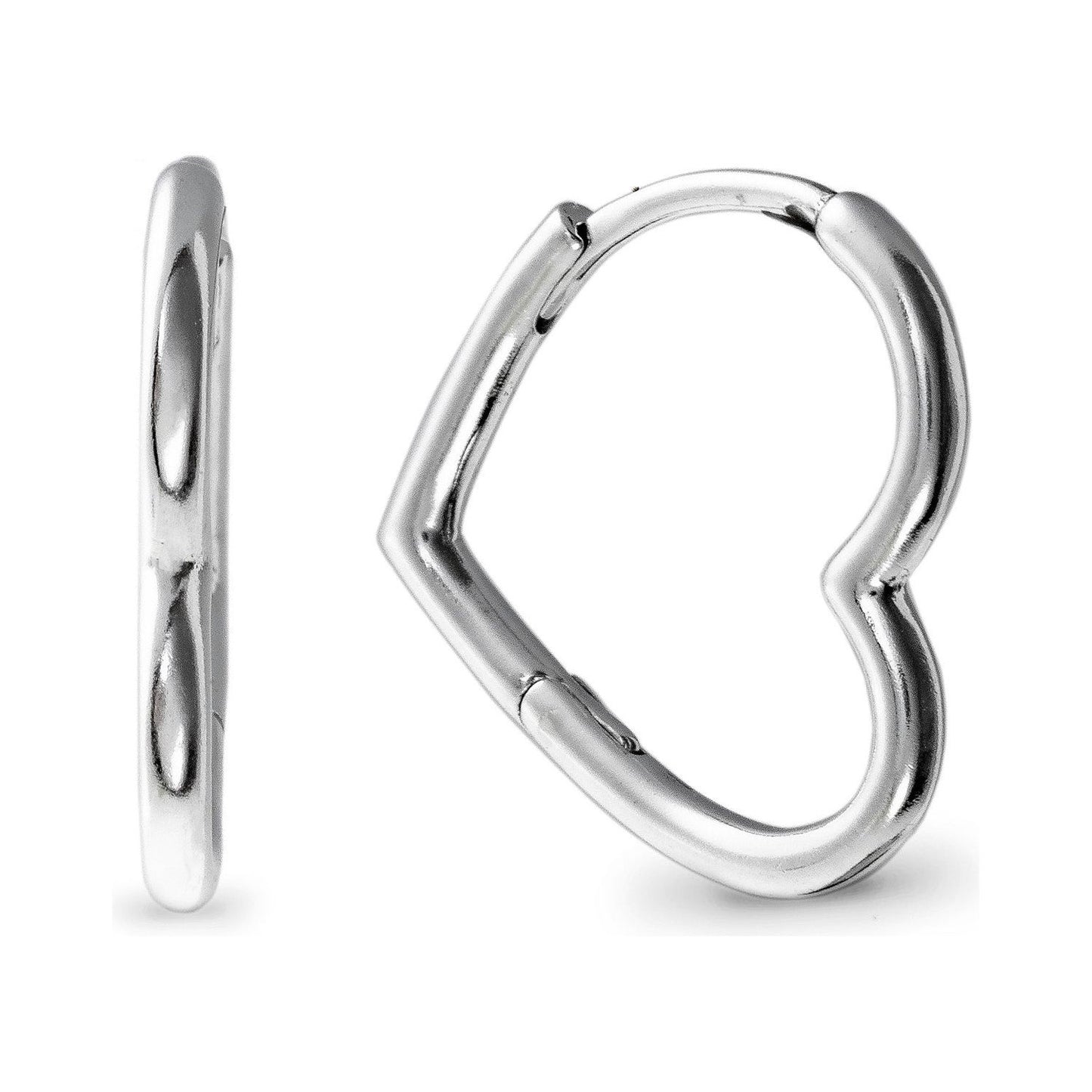 PANDORA Mod. ASYMMETRICAL HEART HOOP EARRINGS-0