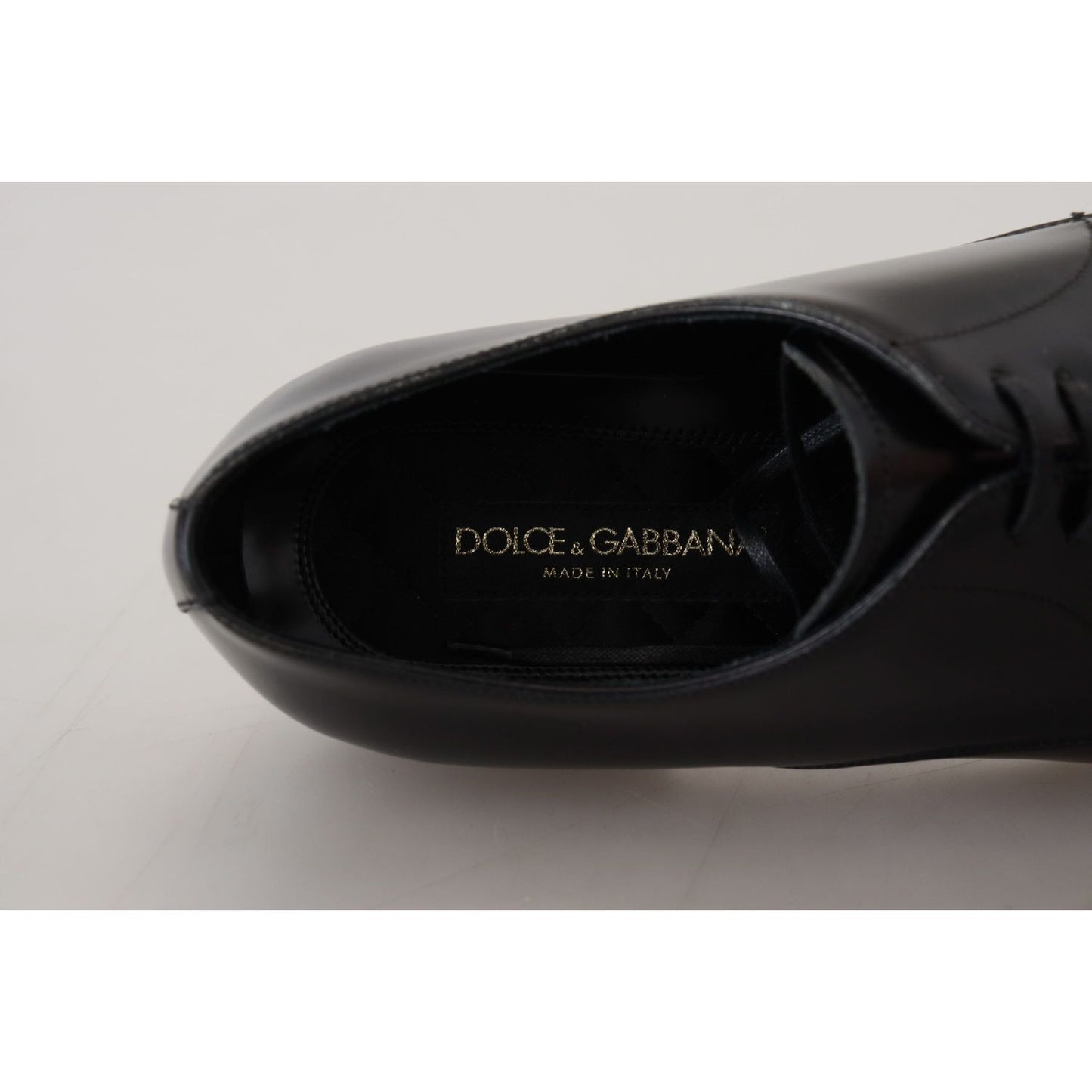 Elegant Black Leather Derby Shoes